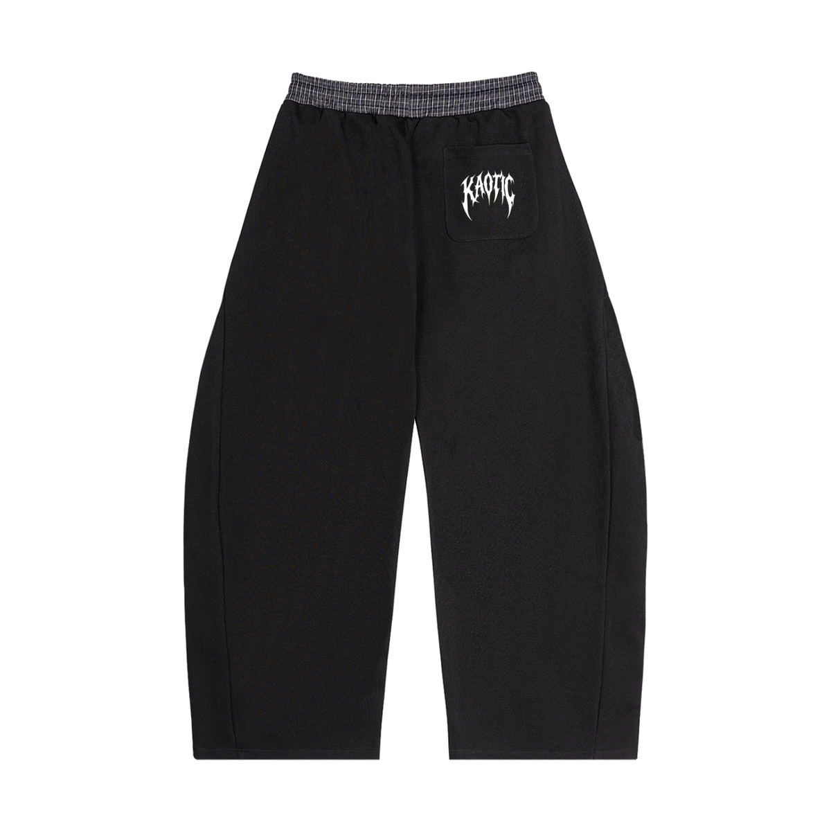 KAOTIC HEAVY SWEATPANTS WITH PLAID WAISTBAND