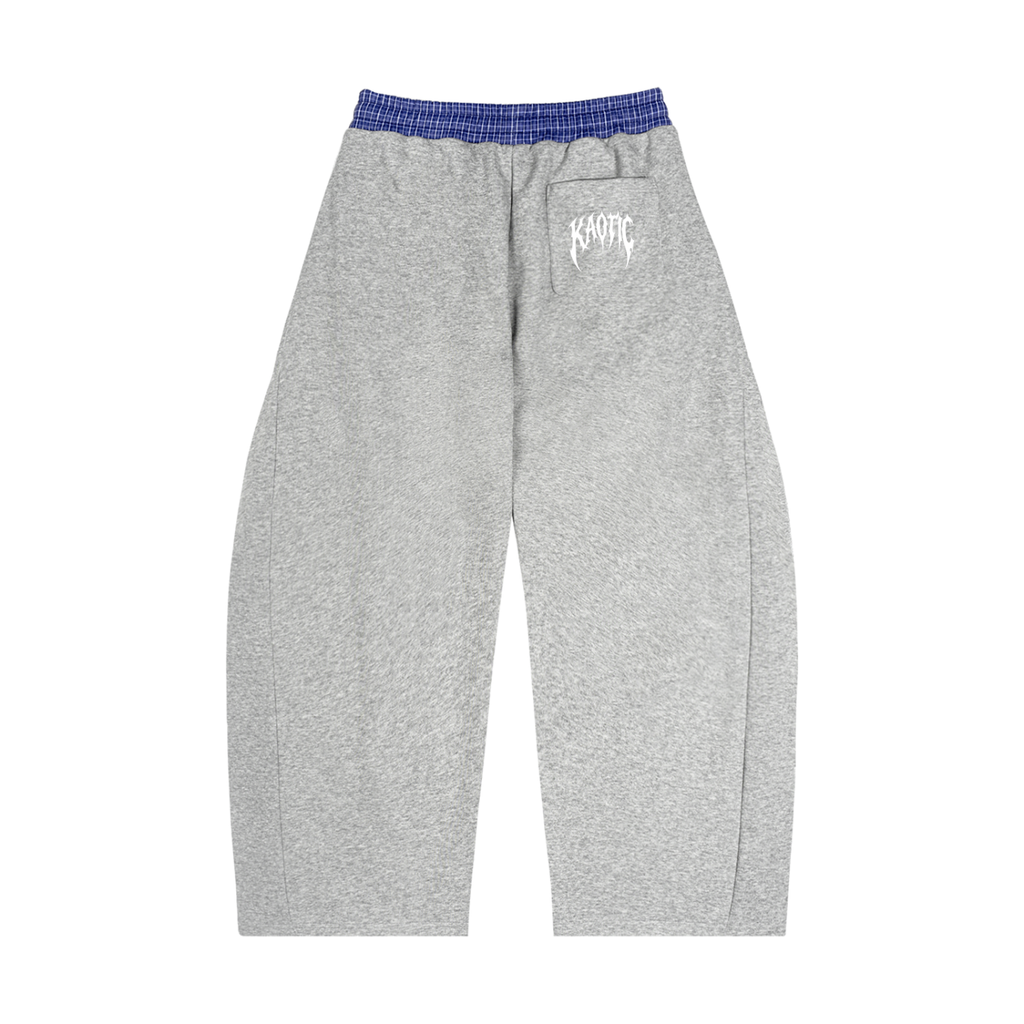 KAOTIC HEAVY SWEATPANTS WITH PLAID WAISTBAND