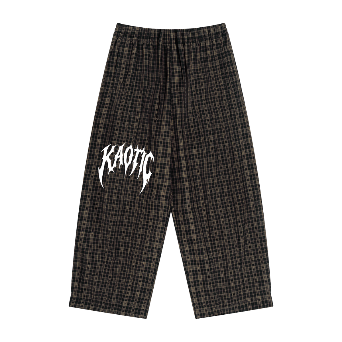 Kaotic Plaid Wide Leg Pants