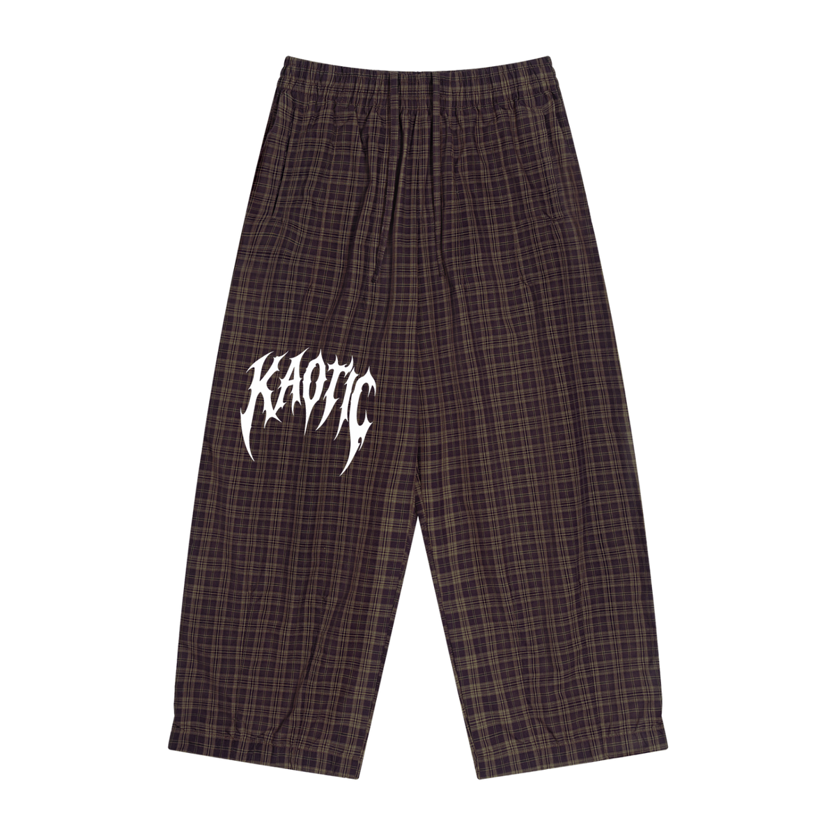 Kaotic Plaid Wide Leg Pants