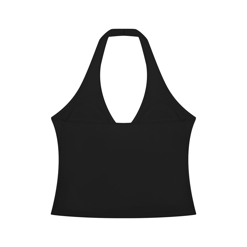 Kaotic Women’s Ruched Halter Yoga Tank Top
