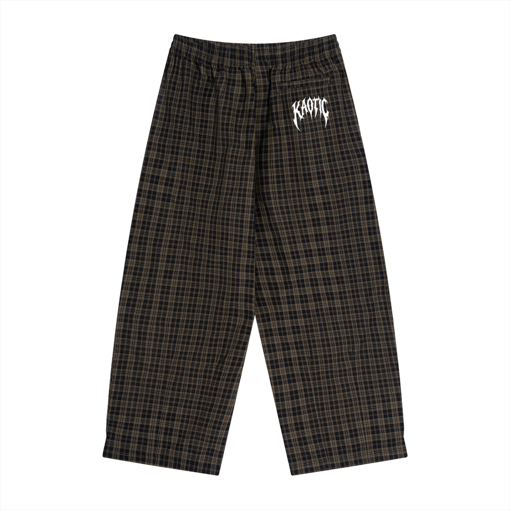 Kaotic Plaid Wide Leg Pants