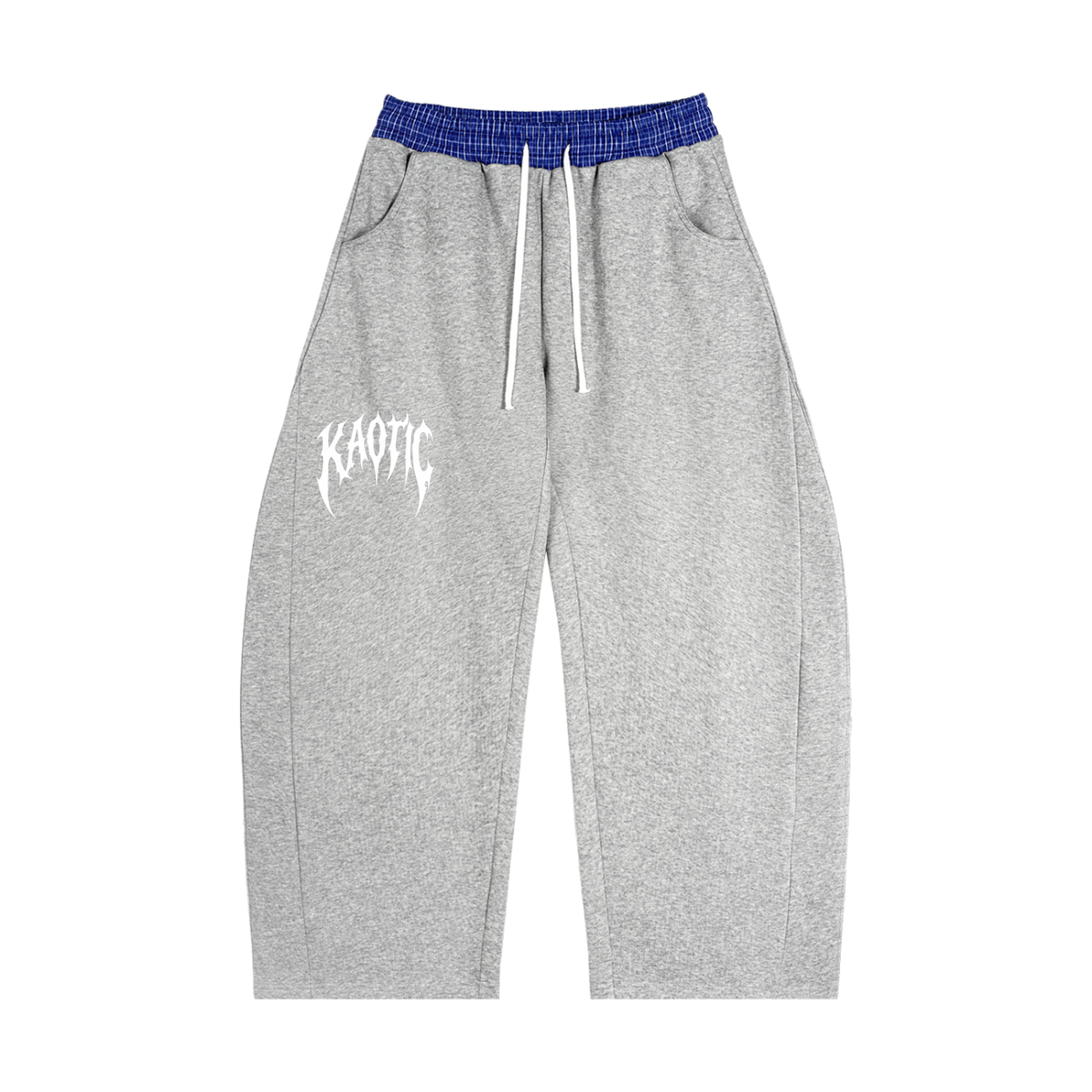 KAOTIC HEAVY SWEATPANTS WITH PLAID WAISTBAND